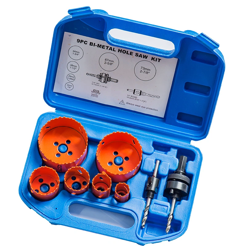7PCS Bi-Metal Hole Saw Kit for Cutting Wood and Metal Core Drill Crown Hole Saw Cutter Set
