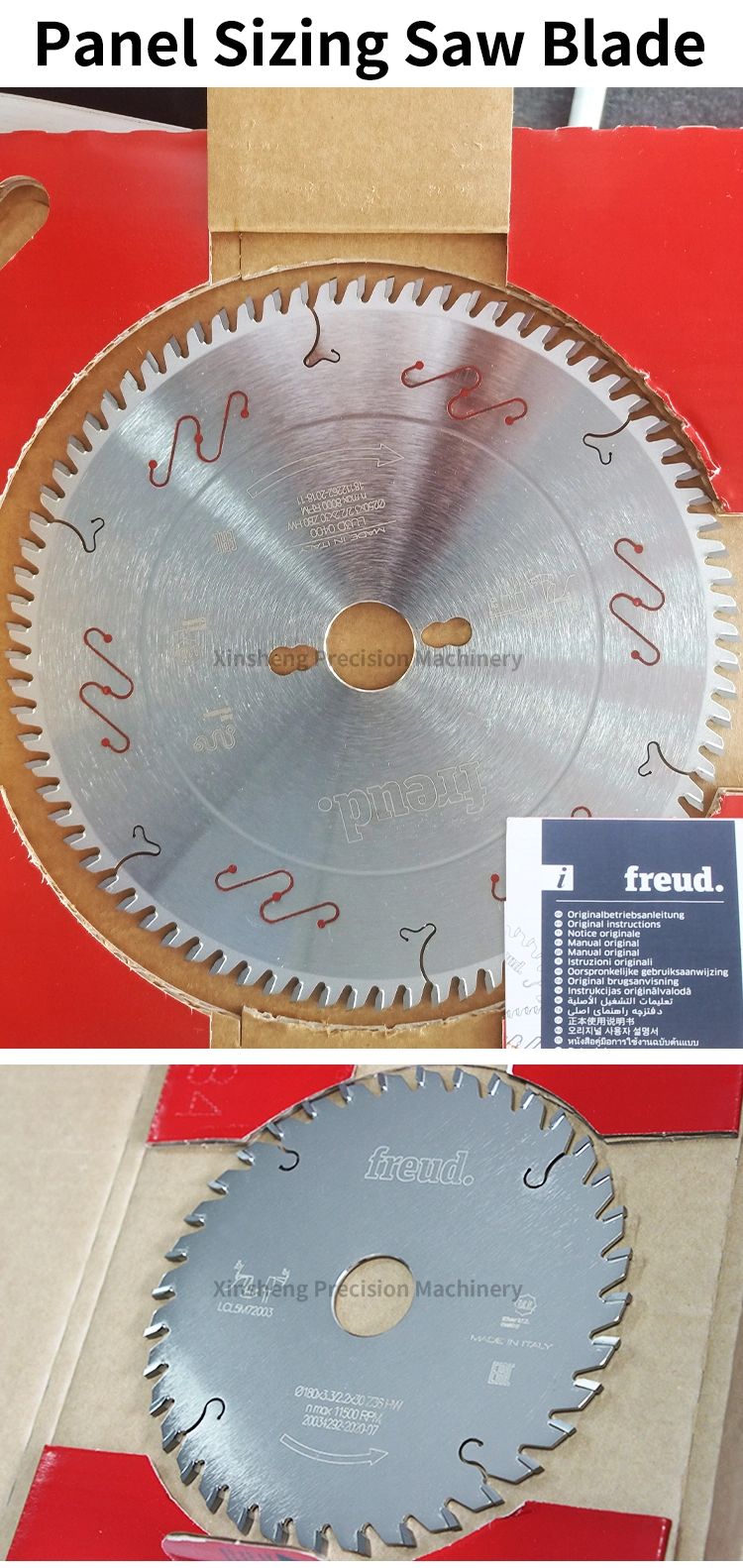 Italy Freud Tct Panel Sizing Saw Blade for MDF HDF Chipboard Plywood