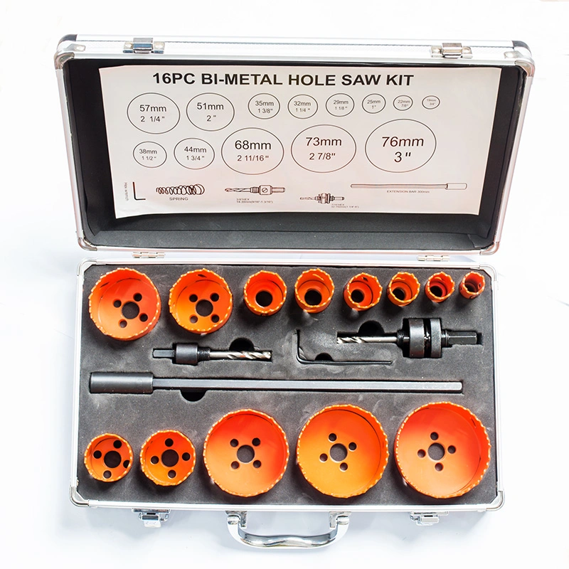 7PCS Bi-Metal Hole Saw Kit for Cutting Wood and Metal Core Drill Crown Hole Saw Cutter Set