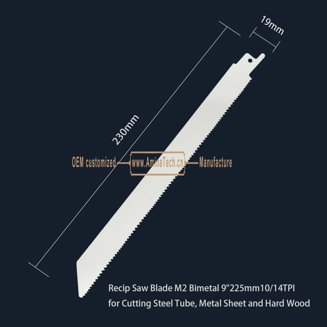 Recip Saw Blade M2 Bimetal 9&quot; 225mm 10/14TPI