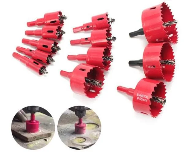 Bi-Metal Industry Hole Saw Kit with Blow Box Tool for Metal Wood All Use Bit