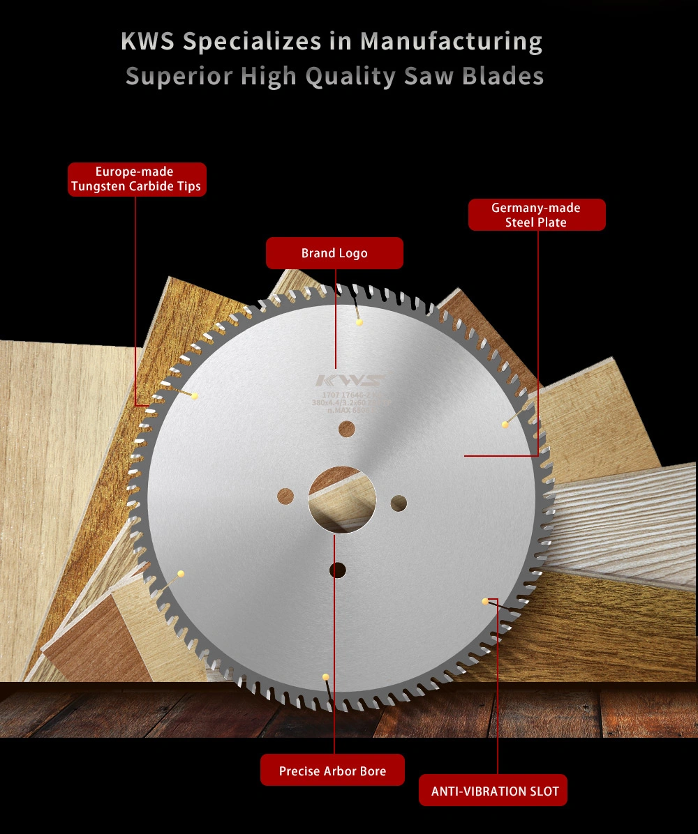 Kws Tct Circular Saw Blades for Panel Sizing with Good Surface 450mm 84 Tooth Carbide Tipped Nanxing