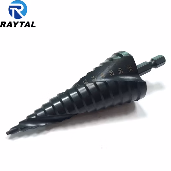 High Speed 3PCS Steel Step Drill Bit 4-12mm 4-20mm 4-32mm with Hex Shank in Wooden Box